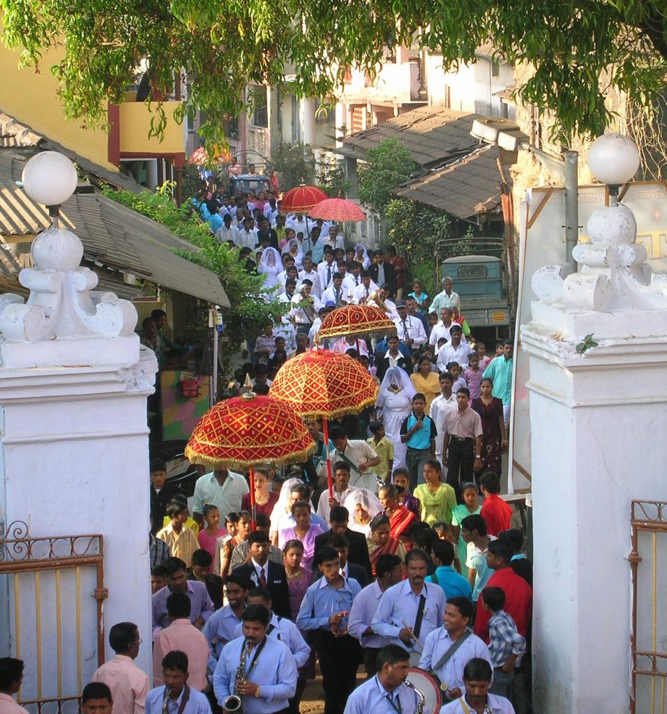 East Indian Brides and Grooms entry into the Chruch for marriage